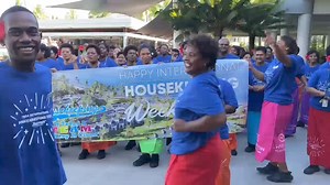 32K views · 588 reactions | Celebrating Housekeeping Week 2024 with vibrant energy and excitement at Sheraton Fiji Golf & Beach Resort. #beginbelongbecome #beyou #marriottcareers #housekeepingweek2024 #dayone #sheraton #fiji #MarriottInternational #wearemarriott | Fiji & Samoa Marriott People's Page | Facebook