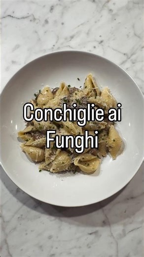 Creamy mushroom pasta 🍄 Conchiglie ai Funghi, easy recipe