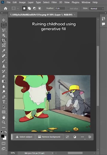 Exploring Generative Fill: Miss Sara Bellum's Face Revealed