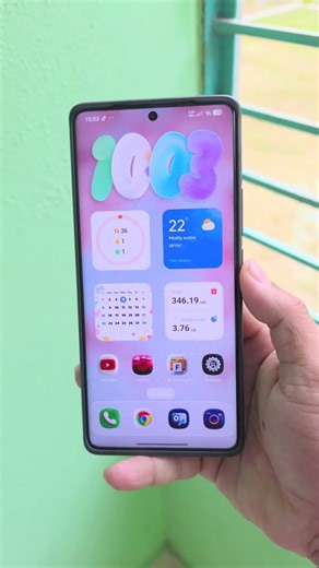 HyperOS 3 Theme | HyperOS 3 Fluffy Icons + Big Clock! ☁️ "OX F3 V2" Theme #shorts #hyperos3 #redmi