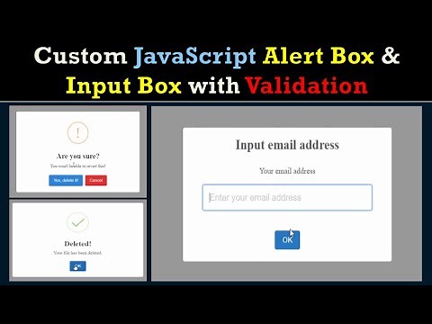 How to make a Custom Javascript Animated Alert Box & Input Box
