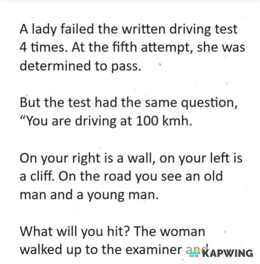 A lady failed the written and…...... See the continuation in the first comment I laugh 👇👇 | Laugh Factory