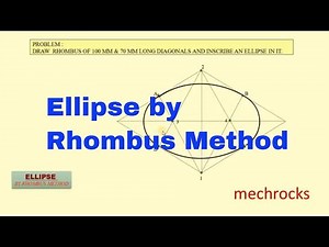 Engineering Drawing - Ellipse by Rhombus Method