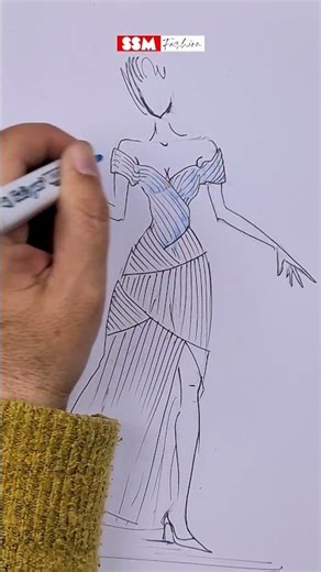 Painting a Stunning Blue Dress! 💙✨ | SSM Fashion #shorts