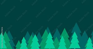 animated background of pine trees lined up at night