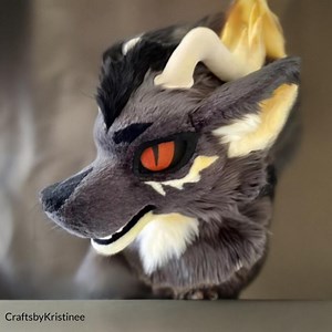 Realistic Fursuit Head,furry Horns,movable Jaw,fantasy Creature - Etsy