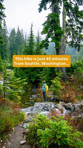 This hike is just 45 minutes from Seattle, Washington… 👀🏔️ 🧡 SEND this reel to someone you want to hike Snow Lake with! If you’re searching for one of the best hikes less than an hour from Seattle, Snow Lake should be at the top of your list. This popular Alpine Lakes Wilderness trail leads to a stunning alpine lake that feels moody, misty, and peaceful - especially in late fall when signs of winter start to appear. ❄️ See below for full trail details! ⤵️ ✅ FOLLOW @gwynandami for more Pacific