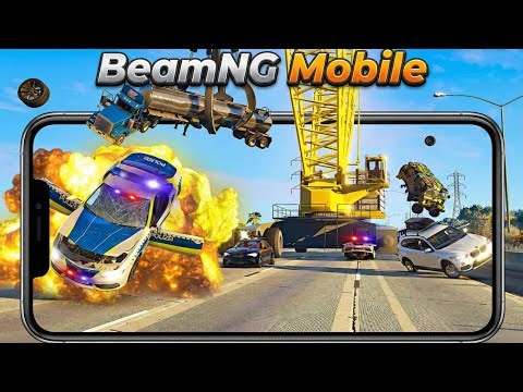 BeamNG.drive Mobile Gameplay! 📱 Realistic Car Crashes & Police Chase (Android)