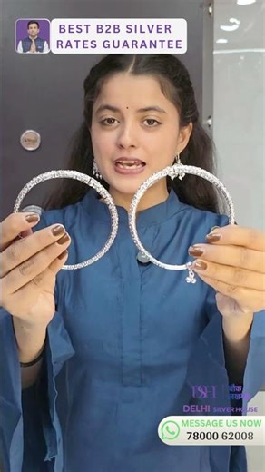 SKJ Brand Kada Payal Collection | Bold Silver Anklets Starting 55g | Delhi Silver House B2B Jewelry