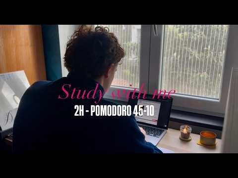 2-Hour Study With Me / Pomodoro Timer 45-10 / Lo-Fi Relaxing Music / Morning / Day 001