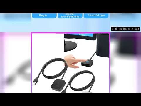 Fingerprint Scanner with 5ft Cable For Windows Hello Fingerprint Reader Portable USB Fingerprint Log