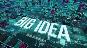 Big Idea with digital technology concept