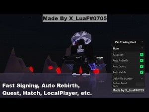Pet Trading Card Simulator Script | Fast Signing, Auto Rebirth, Quest, Hatch, LocalPlayer, etc.