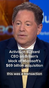 "The ruling was disappointing," Activision Blizzard CEO Bobby Kotick says on Britain's block of Microsoft's $69 billion acquisition. "It actually is going to create a lessening of competition." | CNBC