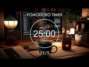 4 Hours STUDY WITH ME 🎵 study with me with lofi music and bird noises (25 x 5) 🎵 Focus Station