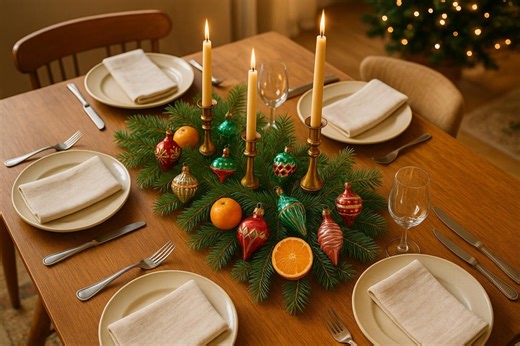 10 centres de table de noël rétro, ultra économiques, qui paraissent incroyablement modernes et bluffent tous vos invités