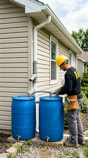 DIY Rainwater Collection Build | Oddly Satisfying Construction 🌧️