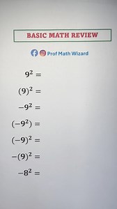 202K views · 772 reactions | Basic Math Review #math #mathematics | Prof Math Wizard | Facebook