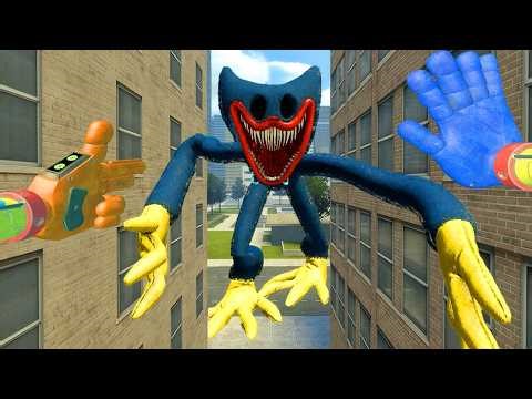NIGHTMARE HUGGY WUGGY FROM POPPY PLAYTIME CHASING ME EVERYWHERE I RUN | GARRY'S MOD
