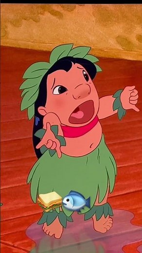 Lilo give Fish Peanut Butter Sandwich #liloandstitch #hawaii #disneyanimation #funnycartoon