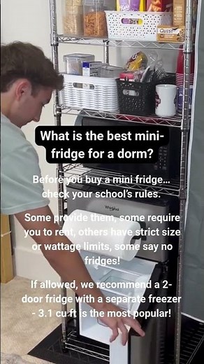 What's the best mini-fridge for a dorm? Day 21 Dorm & College FAQ Series #dormchecklist #dormroom