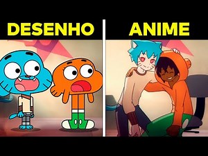 TOP 15 DESENHOS ANIMADOS EM VERSÃO ANIME!