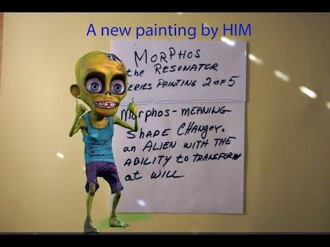 Morphos the Resonator – Surreal Abstract Painting by HIM (Morphos Series, 18x24” Acrylic)