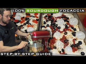 Fluffy Sourdough Focaccia in a Stand Mixer | Step-by-Step Recipe