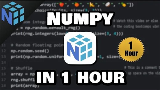 快速的一小时Numpy教程 - From BroCode（双语字幕）