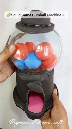 Squid Game Gumball Machine | Squid Game Season 3 Crafts #shorts #diy #squidgame #gumball