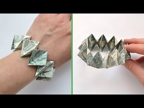 My MONEY BRACELET | Easy Dollar Origami | Jewelry for Graduation | Tutorial DIY by NProkuda