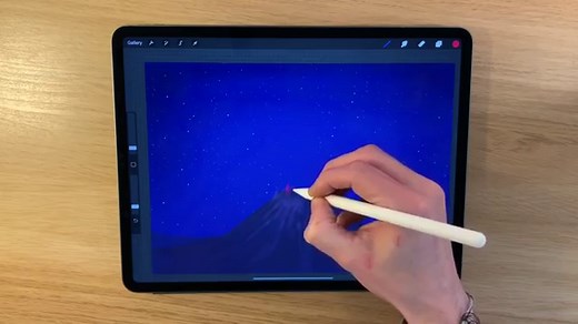 2018 iPad Pro and Apple Pencil 2 painting tutorial - Volcanic Lightning
