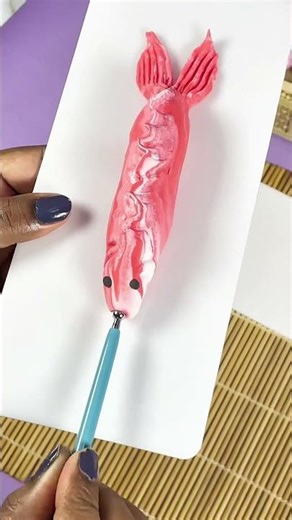 Clay Fish DIY | Easy Clay Art for Beginners 🐟✨ #diy #craft #clayart #shorts