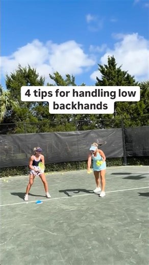 4 tips for handling low backhands ⬇️