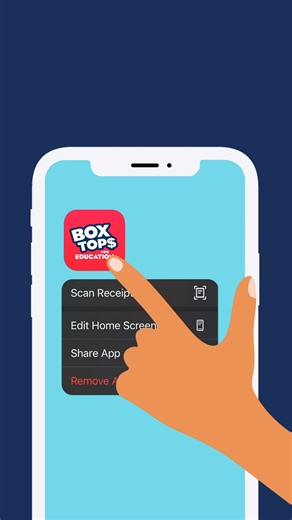1.9K views · 17 reactions | Have you tried the "scan and go" app feature yet? You can go directly to the Box Tops scanning screen in the app by pressing and holding down on the app icon on your device's home screen. Perfect for frequent scanners, when you're in a hurry after shopping — or anyone looking for an earning shortcut! Make sure you have the latest version of the app to access this feature. | Box Tops for Education | Facebook