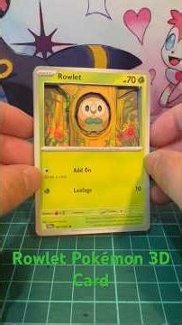 Rowlet Pokémon 3D Card (Shadow Box) #pokemon #pokemoncards #alolapokemon #rowlet #pokemontcg #grass