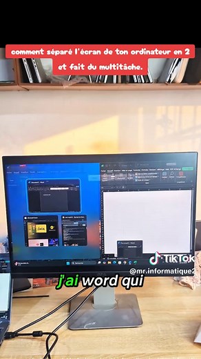 Astuces comment séparer l'écran de son ordinateur portable en deux parties et faire du multitâche. Imagine que tu dois analyser un document dans Word et en même temps travail dans excel. Ça devient compliqué ou bien ? Regarde cette vidéo jusqu'à la tu pourras simultanément afficher les 2 logiciels à l'écran et travailler facilement. ordinateurs portables laptops génie-informatique sécurité-informatique ingénieur-informatique architecture technologie Cotonou Bénin développement-web abomey-calavi