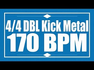 170 BPM - Double Kick METAL - 4/4 Drum Track - Metronome - Drum Beat