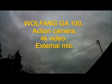 WOLFANG GA100 action camera with External mic.