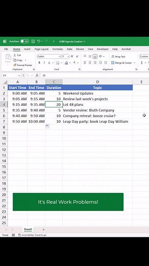 1.8K views · 15 reactions | How to adjust time with a formula #excel #workhacks | Spreadsheet Nation | Facebook