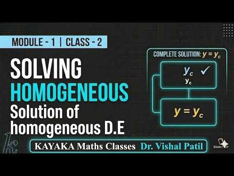 Solution of homogeneous differential equations
