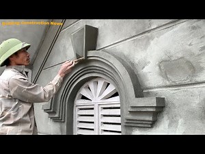 How To Build And Install Concrete Windows Decorate The Window Frame With Sand And Cement Bricks
