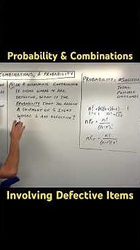 Probability & Combinations nCr Word Problem Involving Defective Items