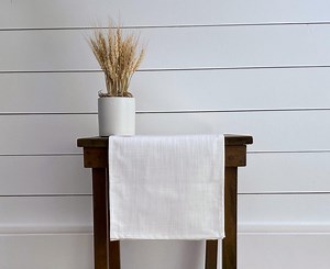White Table Runner Solid Natural Runner Textured Table Linens Centerpiece Kitchen Dining Room Minimalist Modern Classic Home Decor - Etsy