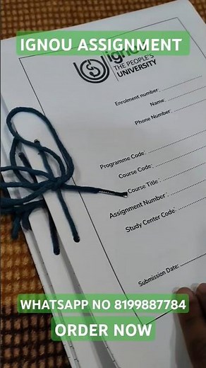 IGNOU SOLVED ASSIGNMENT 2024-25 | IGNOU ASSIGNMENT 2024 -25 | IGNOU ASSIGNMENT 2025 -26