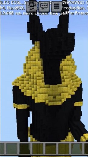 I build a Anubis statue in Minecraft #trending #minecraft #gameplay #minecraftgamers #mineverse