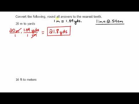 Converting meters to yards 7.5