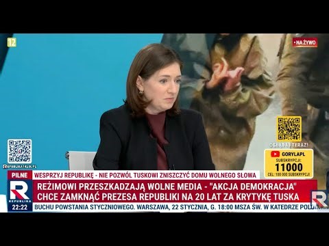Gembicka o ataku "Akcji Demokracja" na Sakiewicza. "Chcą zastraszyć niewygodnych dla rządu"