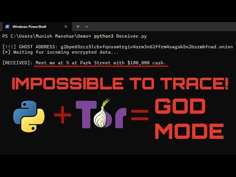 Send UNTRACEABLE Messages through DARK WEB using PYTHON!