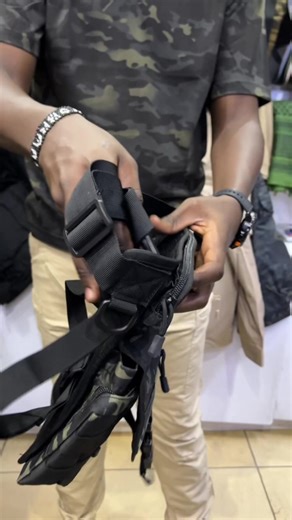 Tactical Drop Leg Bag in Rugged Black Camo - Ksh2,500